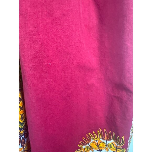 Rainbow Size Large African Smocked Top Maxi Dress Cotton Tribal Print - Picture 6 of 8